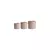Kit Cachepots em Cimento Rosa e Dourado - 3 Peças