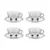 Conjunto 4 Xícaras Chá Cristal Pearl 180 ml