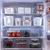 Kit 4 Pote Slim Organizador para Geladeira Branco
