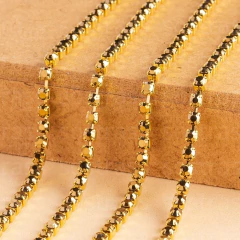 Corrente de Strass SS6.5 Aurum Dourado - 5 Metros