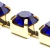 Corrente de Strass SS29 Azul Royal Banhado a Ouro - 5 Metros