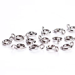 Fecho Boia 6mm Banho Prata - 50 Peças