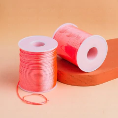 Fio de Seda Rabo de Rato 1mm Rosa Fluorescente - 100 Metros