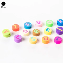 Miçanga Fimo Letrinhas FLM01 - 10 Fios - 400 Peças