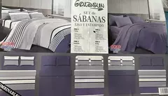 Sabanas dobles 2x1 medida Queen CON VOLADO - tienda online