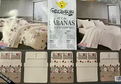 Sabanas dobles 2x1 medida Queen CON VOLADO - Misan blanco