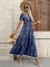 Vestido linho moda primavera verão longo - Clamilli