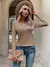 BLUSA MANGA LONGA GOLA EM V - Clamilli