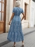 Vestido linho moda primavera verão longo - comprar online