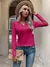 BLUSA MANGA LONGA GOLA EM V - Clamilli