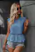 Blusa feminina bata em laise manga curta com detalhes em Gripir