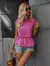 Blusa feminina bata em laise manga curta com detalhes em Gripir - Clamilli