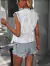 Blusa feminina bata em laise manga curta com detalhes em Gripir - loja online