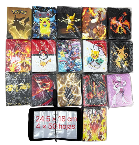 Carpeta P/Cartas Pokemon 4x50 Hojas