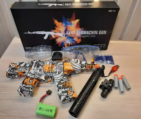 AK47 Pistola Hidro Gel Laser Grande