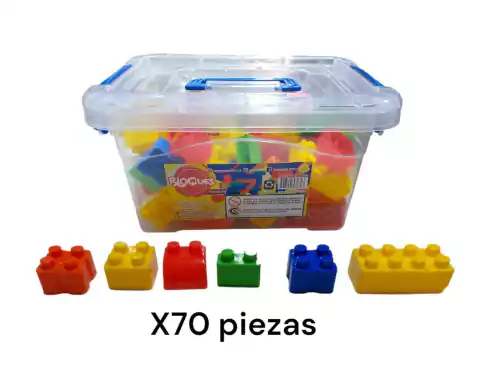 Bloques 70pz Caja Transparente