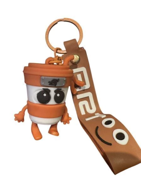 Llavero Goma Capuchino Brain Rot X1