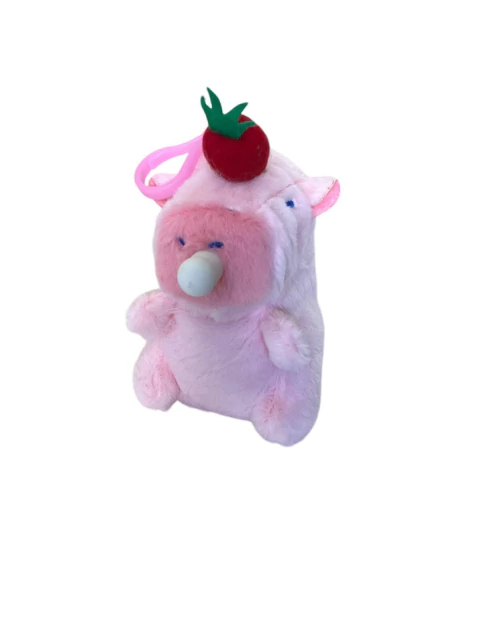 Llavero Peluche Capybara Rosa Globito