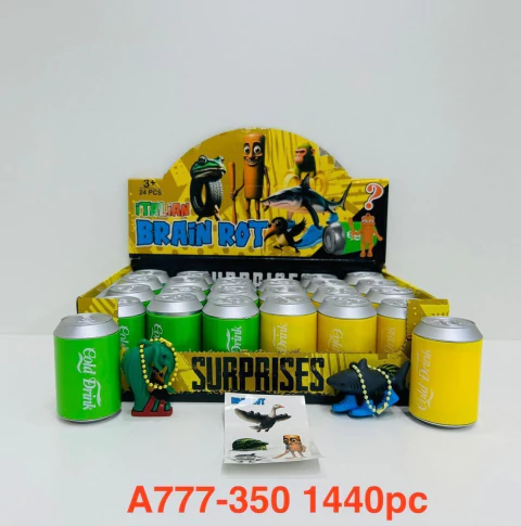 Muñeco Sorpresa Lata Cold Drink Brain Rot X1 CD