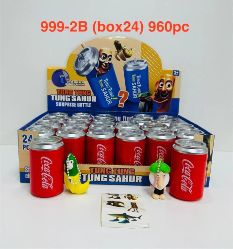 Caja X24 Muñeco Sorpresa Brain Rot Lata Coca Cola CD