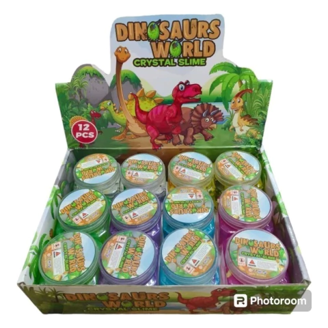 Caja x12 Slime Dinosaurios World