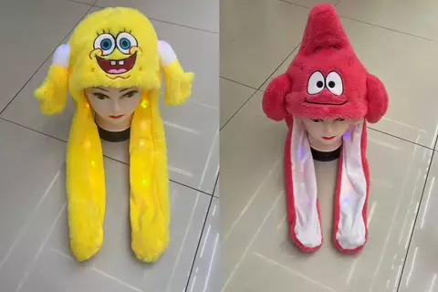Gorro Levanta Orejas Bob Esponja o Patricio con Luz