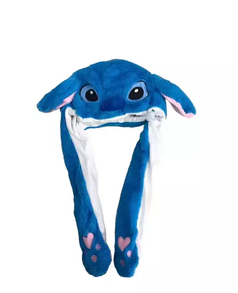 Gorro Levanta Orejas Stitch Azul Sin Luz