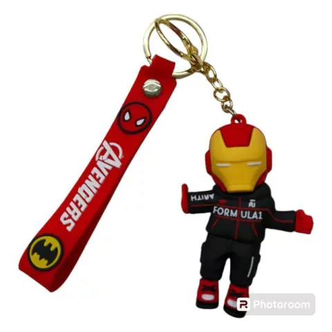 Llavero Goma Iron Man Traje Negro F1