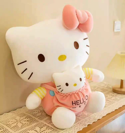 Peluche Kitty con Bebe 40cm