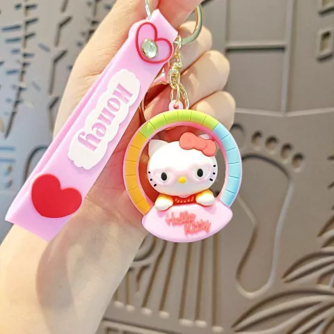 Llavero Goma Kitty en Circulo