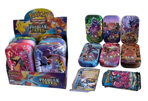 Caja x6 Latas Cartas Pokemon S - comprar online