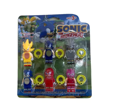 Muneco Lego x6 Sonic