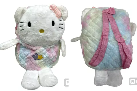 Mochila Peluche Kitty Blanco Multicolor
