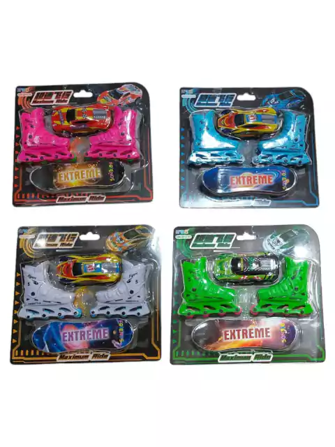 Patines con Patineta y Auto