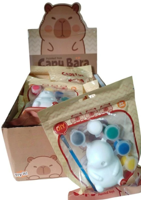 Muñecos Capybara X12 P/Pintar A