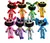 Combo x8 Peluches Smiling Critters Chico Poppy Gato Catnap