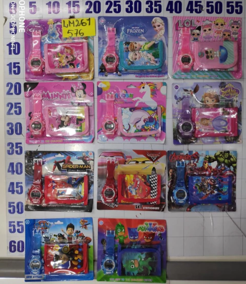 Combo X8 Reloj + Billetera Personajes LM261 CD