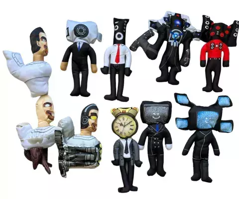Combo X10 Peluche Skibidi Toilet Nacional sin eleccion