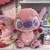 Peluche Stitch Rizado Rosa 50cm