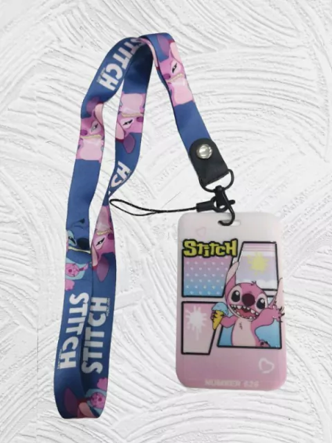 Porta Sube Stitch Rosa Saludando