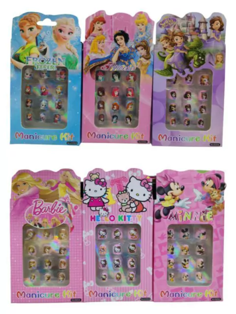 Set Uñas Manicura X1 Unidad Princesas