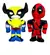 Peluche X2 Deadpool + Xmen 30Cm