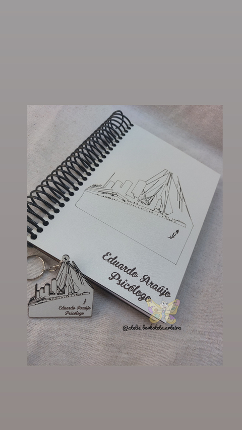 Agenda / caderno capa dura Mdf personalizado - comprar online