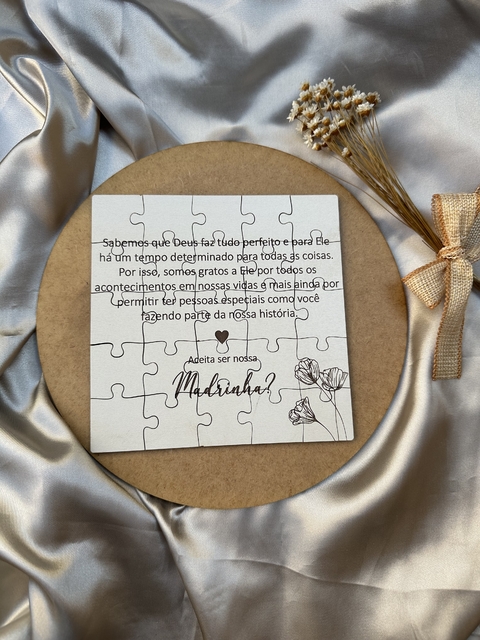 Convite Quebra Cabeça + Caixinha Mdf Casamento / Aniversário - comprar online