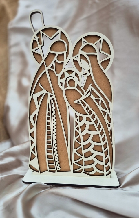 Presepio sagrada família Mdf dupla camada 3mm