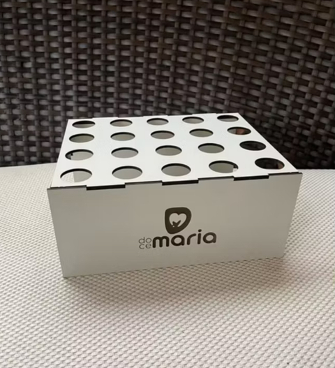 suporte para cone trufado em Mdf branco personalizado. - comprar online