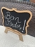 Placa decorativa mini lousa cavalete 26x20cm - comprar online