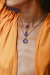 COLLAR CON PIEDRA CHAROITA - comprar online