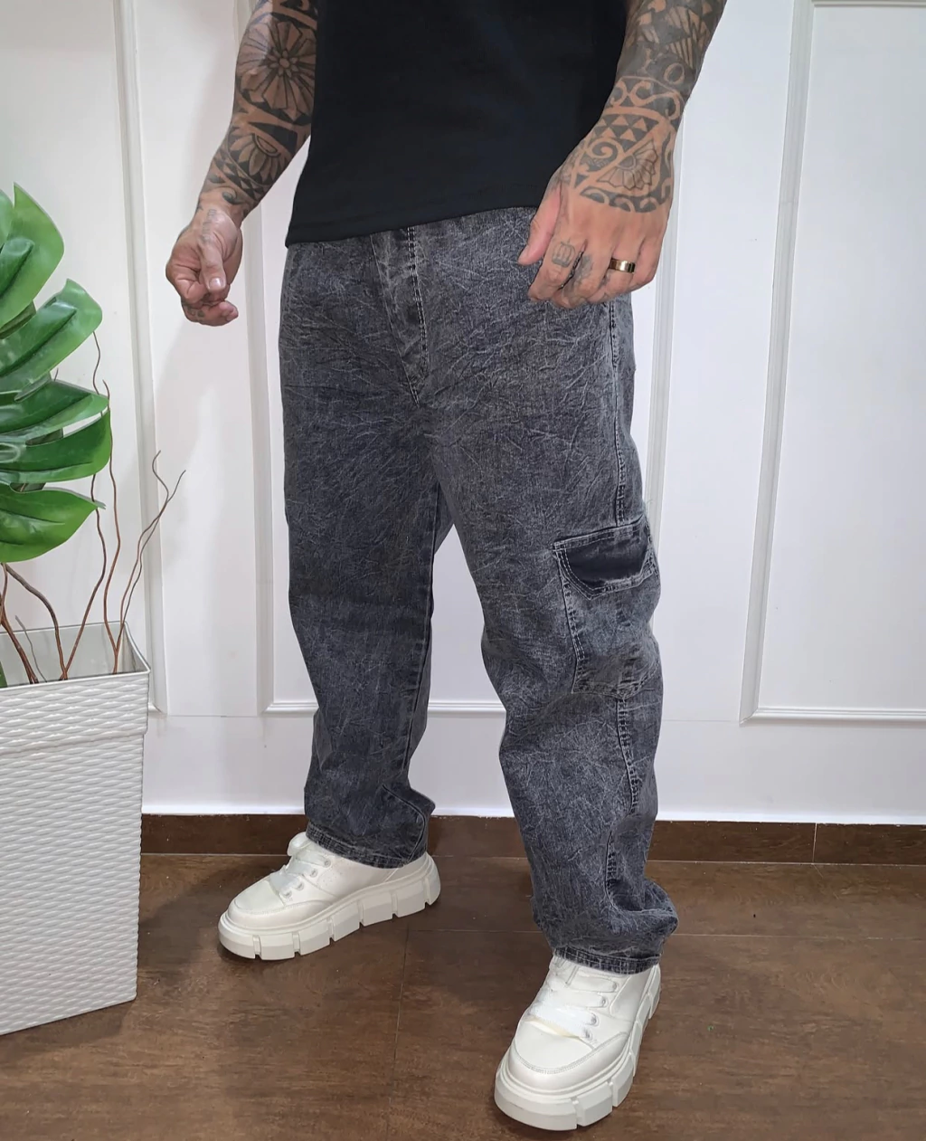 Calça Cargo Baggy Speedy "Cinza Estonada"