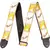 Correa Fender Monogramada Blanco/Marron/Amarillo Logo Fender
